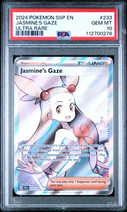 PSA 10 - 2024 POKEMON SSP EN-SURGING SPARKS 233 JASMINE'S GAZE - Image 1