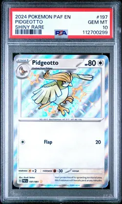 PSA 10 - 2024 POKEMON PAF EN-PALDEAN FATES 197 PIDGEOTTO | RARE SHINY | POP 89 - Image 1