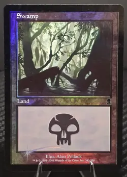 Magic the Gathering Odyssey Foil Lands - Forest, Swamp, Plains - Near Mint - MTG - Image 3