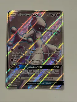Pokemon Card Mewtwo GX 72/73 Shining Legends Holo Rare NM - Image 1