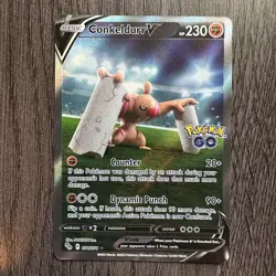 Conkeldurr V (Alternate Full Art) 074/078 Pokemon GO Holo NM Pokemon Card TCG - Image 1