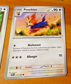 POKEMON FLAMME BLANCHE CARD CARTE PONCHIEN 075/086 WHT EV10.5 FR MINT 2025 - Image 1