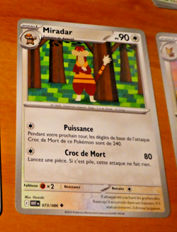 POKEMON FLAMME BLANCHE CARD CARTE MIRADAR 073/086 WHT EV10.5 FR MINT 2025 - Image 1