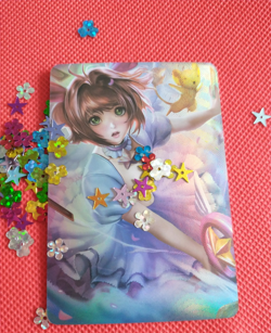 Sakura Kinomoto Waifu Goddess Story Anime Girl Holo Card Sit - Image 1