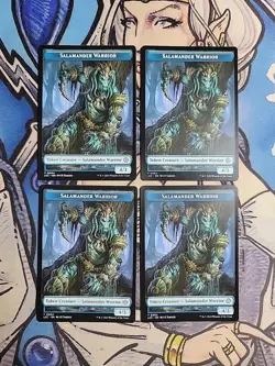 4x Salamander Warrior / Treasure Dual-Sided Tokens - NM/M LCC MTG - Image 1