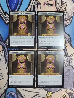 4x Salamander Warrior / Treasure Dual-Sided Tokens - NM/M LCC MTG - Image 2