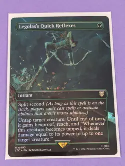 MTG: The Lord of the Rings: Legolas's Quick Reflexes Foil #0493 Rare - NM - Image 1