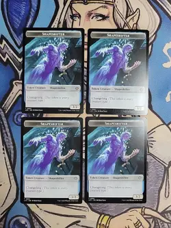 4x Shapeshifter (3,2) / Salamander Warrior Dual-Sided Tokens - NM/M LCC MTG - Image 1
