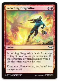 Scorching Dragonfire #156 (Foil) (NM) Duskmourn DSK Magic MTG - Image 1