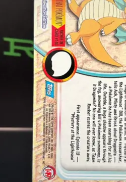 Topps Pokemon TV Animation 1999 Series 3 - Dragonite #149 Blue Logo - Image 3