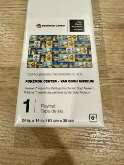 Pokemon Inspired by Paintings Playmat - Van Gogh Museum - NEW - Pikachu Eevee - Image 2