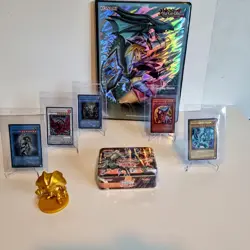 Yugioh TCG sealed tin Dark Magician girl folder Blue Eyes white Dragon 1st ed - Image 2