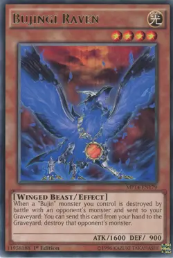 Yugioh Bujingi Raven MP14-EN179 Rare 1st Edition NM x3 Play Set - Image 1