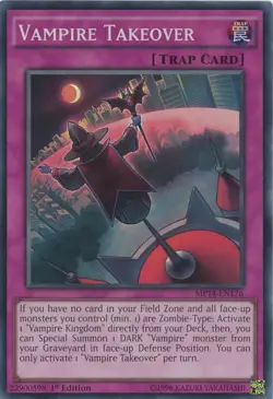 Yugioh Vampire Takeover MP14-EN176 Super Rare 1st Edition NM - Image 1