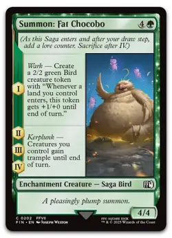 Summon: Fat Chocobo #202 (NM) Final Fantasy FIN Magic MTG - Image 1