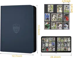 Trading Card Binder 12 Pocket - Holds 720 Cards, Dust-Resistant Blue - Image 5