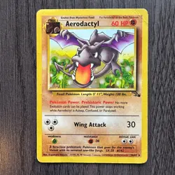Aerodactyl 16/62 Fossil Unlimited Rare HP Regular Pokemon Card Vintage WOTC - Image 1