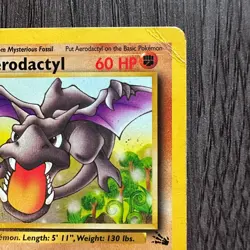 Aerodactyl 16/62 Fossil Unlimited Rare HP Regular Pokemon Card Vintage WOTC - Image 3