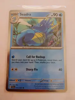 Seadra 011/064 2024 Shrouded Fable Pokemon Card Cosmos Holo Rare - Nm - Image 1