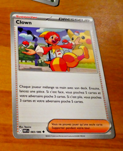 POKEMON FLAMME BLANCHE CARD CARTE CLOWN 083/086 WHT EV10.5 FR MINT 2025 - Image 1