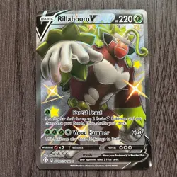Rillaboom V SV105/SV122 Shining Fates: Shiny Vault Holo NM Pokemon Card TCG - Image 1