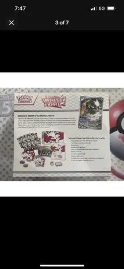 Pokemon White Flare Elite Trainer Box OPENED with 90+ bulk cards Inc promo card - Image 3
