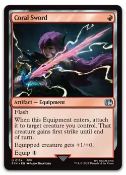 Coral Sword #134 (NM) Final Fantasy FIN Magic MTG - Image 1