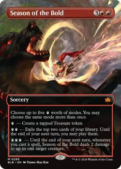 Season of the Bold (Borderless) 0285 MTG Bloomburrow Mythic NP - Image 1