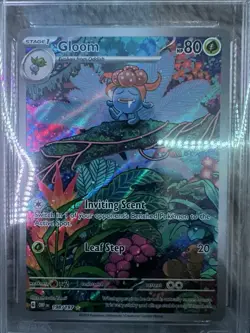 2023 POKEMON OBF EN-OBSIDIAN FLAMES 198 GLOOM ILLUSTRATION RARE -AGS 10 - Image 2