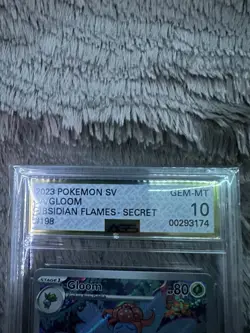 2023 POKEMON OBF EN-OBSIDIAN FLAMES 198 GLOOM ILLUSTRATION RARE -AGS 10 - Image 3