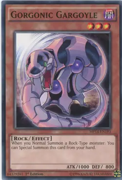 Yugioh Gorgonic Gargoyle MP14-EN193 Common 1st Edition NM x3 Play Set - Image 1