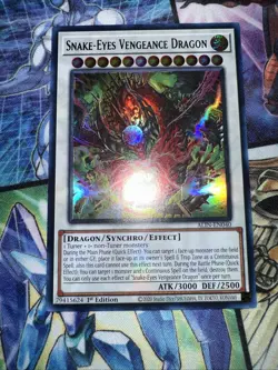 Yugioh Snake-Eyes Vengeance Dragon 1st Edition Ultra Rare - Image 2