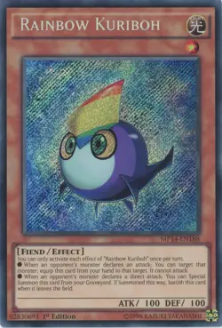 Yugioh Rainbow Kuriboh MP14-EN188 Secret Rare 1st Edition NM - Image 1