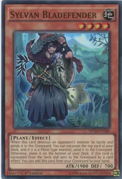 Yugioh Sylvan Bladefender MP14-EN186 Super Rare 1st Edition NM - Image 1