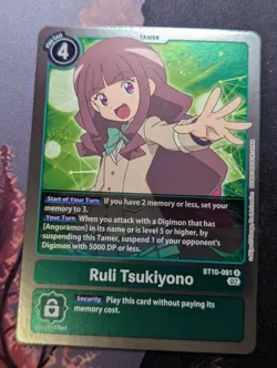 RULI TSUKIYONO - BT10-091 R - Foil - Digimon Card Game - TAMER - Image 1