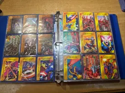 Vtg Marvel Overpower Card Lot 1990’s Binder Collection 200+ Cards - Image 2