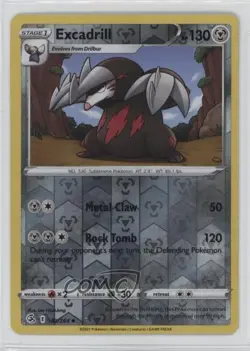 Excadrill Reverse Foil Pokemon Sword & Shield Fusion Strike #183 17t2 - Image 1