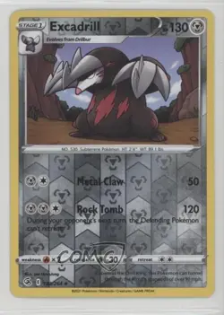 Excadrill Reverse Foil Pokemon Sword & Shield Fusion Strike #183 17t2 - Image 1