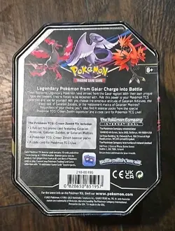 Pokemon TCG: Crown Zenith Galarian Moltres Tins (Empty Tin Only)+ Surprise Bonus - Image 2