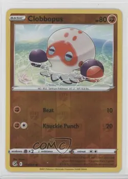 Clobbopus Reverse Foil Pokemon Sword & Shield Fusion Strike #152 17t2 - Image 1