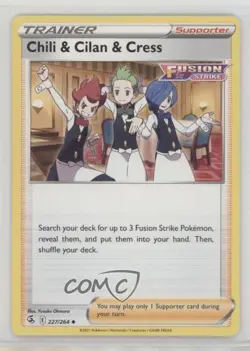 Chili & Cilan & Cress Pokemon Sword & Shield Fusion Strike #227 z6b - Image 1