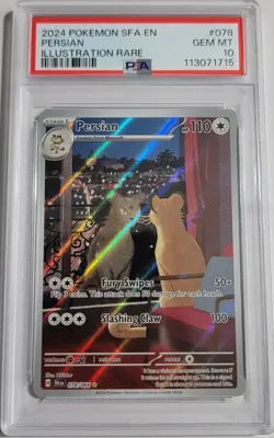 Pokemon Shrouded Fable Persian 78/64 Illustration Rare Holo PSA 10 GEM MINT 078 - Image 1