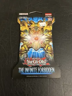 Yugioh: The Infinite Forbidden Sleeved Booster Pack Hanger Pack New Sealed - Image 1