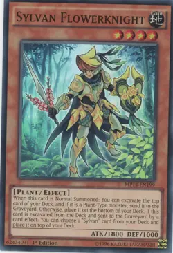 Yugioh Sylvan Floerknight MP14-EN199 Super Rare 1st Edition NM x3 Play Set - Image 1