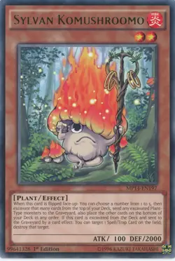 Yugioh Sylvan Komushroomo MP14-EN197 Rare 1st Edition NM - Image 1