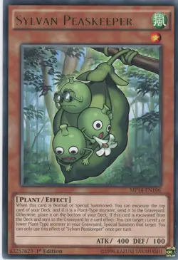 Yugioh Sylvan Peaskeeper MP14-EN196 Rare 1st Edition NM x3 Play Set - Image 1
