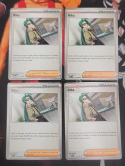 4x Pokemon TCG Rika 172/182 Sv04: Paradox Rift Uncommon Playset - Image 1