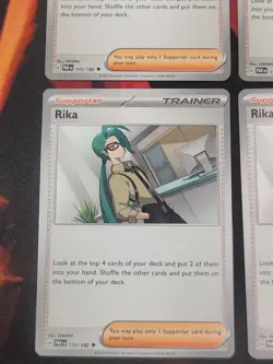 4x Pokemon TCG Rika 172/182 Sv04: Paradox Rift Uncommon Playset - Image 3