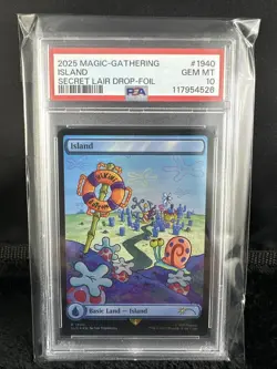 2025 MTG Magic The Gathering SpongeBob Secret Lair Island Foil #1940 PSA 10! - Image 1