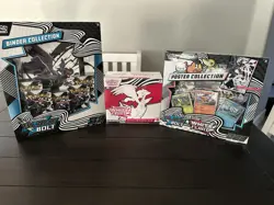 POKEMON WHITE FLARE ETB, BLACK BOLT BINDER, WHITE FLARE/BLACK BOLT POSTER SEALED - Image 1